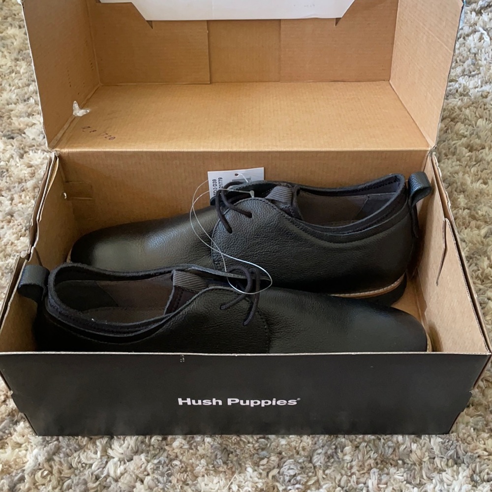 Black Hush Puppies Dress Shoes